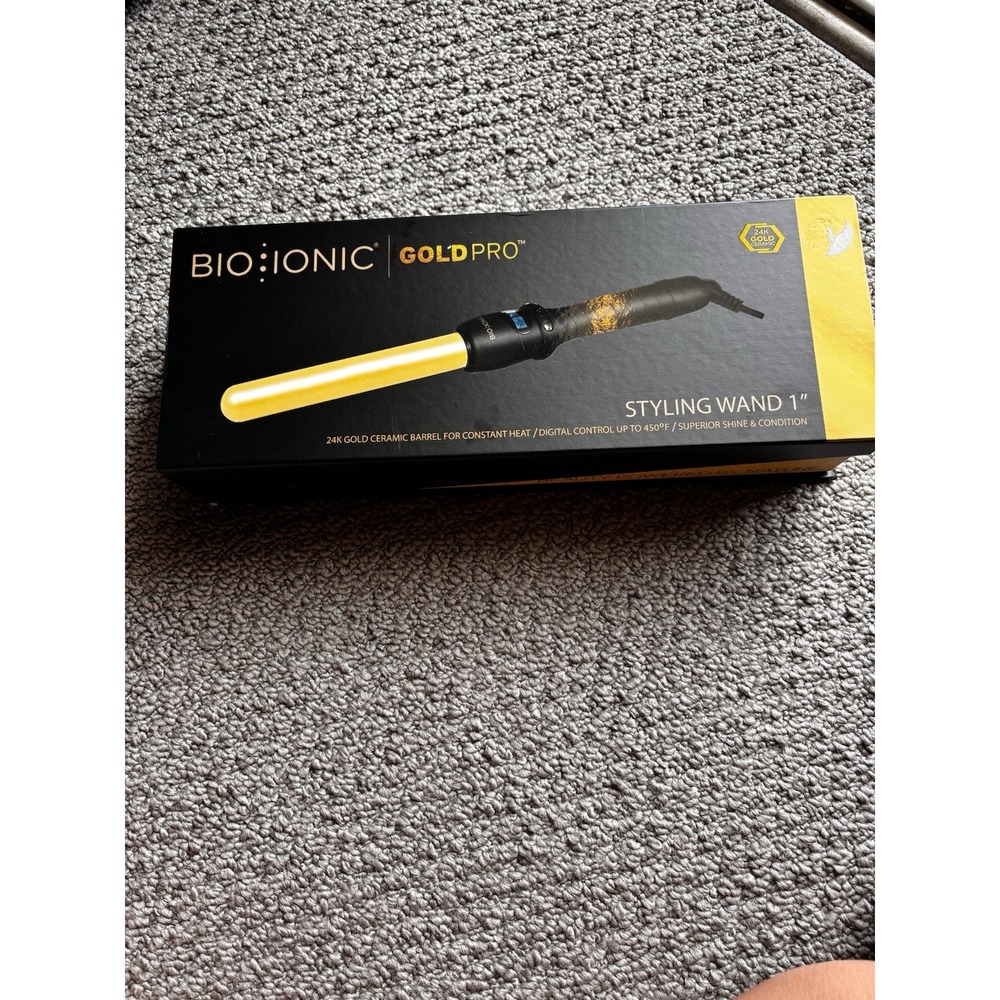 bio ionic gold pro 1 Inch Styling Iron Curling‎ Wand Brand New